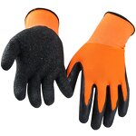 Safety Gloves Manufacturer - Anti-slip Red and Black Wrinkled Latex for Mining and Construction