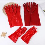 Work Gloves Manufacturer - Long Sleeve PVC Rubber Fully Coated Chemical Resistance Anti-Slip Abrasion Resistant