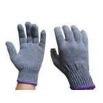 Work Gloves Manufacturer - Factory Price 7/10 Gauge Cotton Knit Gray Elastic Cuffs 23cm for Everyday General-purpose