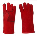 Leather Work Gloves Manufacturer - Long Cuff Durable Abrasion Resistant for Welding Foundry Cow Split Leather Cotton Lining
