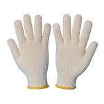 Cotton Knitted Gloves Manufacturer - High Quality Labor Durable Industrial Gardening Guantes Construction White 100%