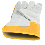 Protective Gloves Manufacturer - Full-palm Cowhide Welded Safety Cuff Abrasion Resistant for Heavy Industry High-temperature