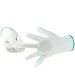 Work Gloves Manufacturer - PU Palm Coated Smooth Texture 13 Gauge Abrasion Slip Resistant Elastic Cuff for Precision Handling