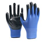 Work Gloves Manufacturer - FURUNDA FFRDN0829 Nitrile Coated U3 Polyester 13 Gauge Elastic Cuff Oil/Acid/Alkali Resistant
