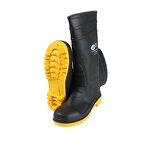Rain Boots Manufacturer - FURUNDA FRDR006 Black High PVC Yellow Soles Puncture-resistant for Factory Construction