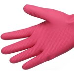 Household Gloves Manufacturer - Extra Long Latex Diamond Palm Gauntlet Cuff Waterproof Oil-resistant for Dishwashing