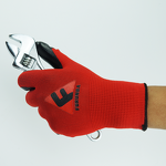 Work Gloves Manufacturer - Red-lined Black Nitrile-coated Oil/Acid/Alkali Resistant Elastic Cuff 24CM