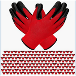 Work Gloves Manufacturer - Nitrile-impregnated Rubber-coated with Grip Non-slip for Women Packing Workers