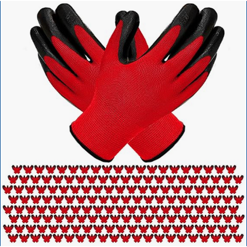 Work Gloves Manufacturer - Nitrile-impregnated Rubber-coated with Grip Non-slip for Women Packing Workers