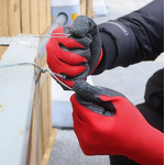 Safety Work Gloves Manufacturer - Pleated Latex Coated Unisex for Building Warehouse Gardening