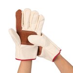 Welder Gloves Manufacturer - Double-layer Twill Canvas Thickened Cotton Lining Railway Composite