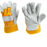 Leather Work Gloves Manufacturer - CE EN388 Approved for Industrial Work Garden Construction Mechanics