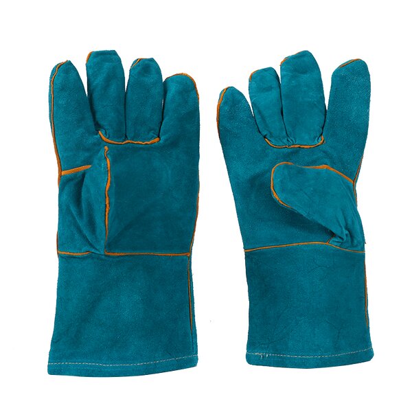 Work Gloves Manufacturer - Cow Split Leather 14-inch Heavy-Duty for Welding & Industrial Heat Resistance Breathable