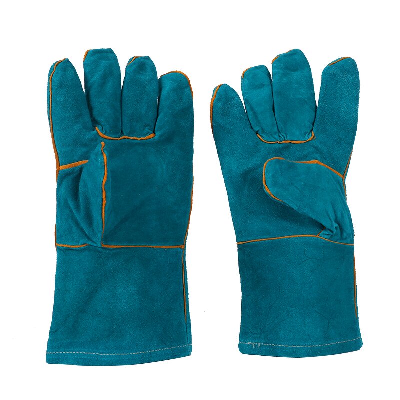 Work Gloves Manufacturer - Cow Split Leather 14-inch Heavy-Duty for Welding & Industrial Heat Resistance Breathable