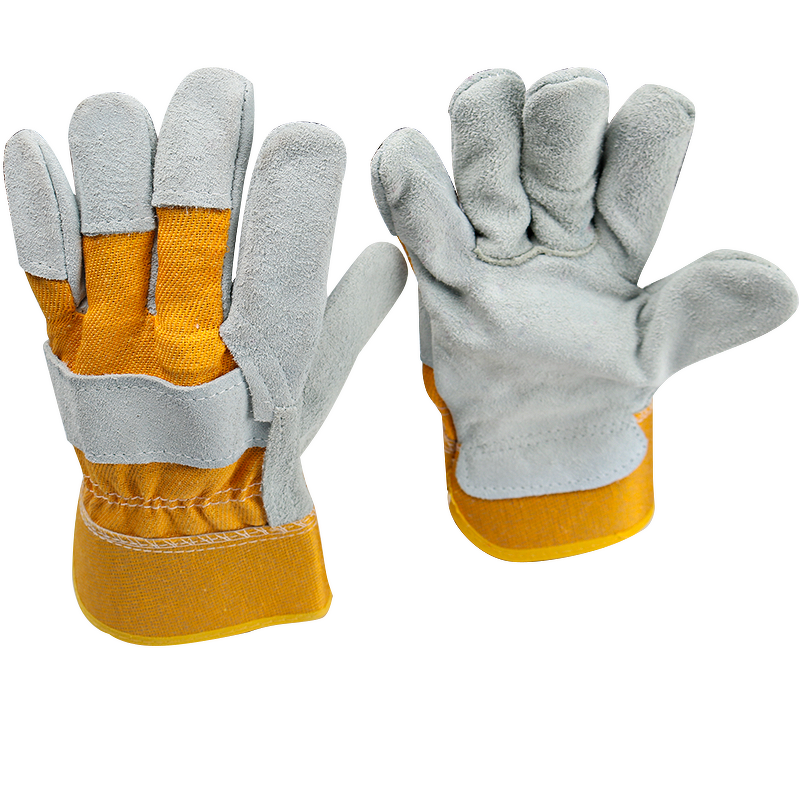 Protective Gloves Manufacturer - Full-palm Cowhide Welded Safety Cuff Abrasion Resistant for Heavy Industry High-temperature