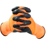 Work Gloves Manufacturer - Latex Coating Anti-slip Industrial 13G Polyester Shell Wrinkle Coated for Men