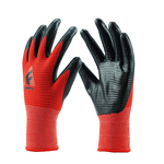 Work Gloves Manufacturer - FURUNDA FFRDN0829 Nitrile Coated U3 Polyester 13 Gauge Elastic Cuff Oil/Acid/Alkali Resistant