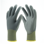 Construction Gloves Manufacturer - Hot Selling 13 Gauge Black/white/gray Polyester Pu Coated Cut Resistant Knife Hand