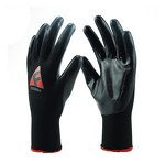Work Gloves Manufacturer - Nitrile Coated Polyester 13 Gauge Smooth Palm Oil/Acid/Alkali Resistant Elastic Cuff 23cm