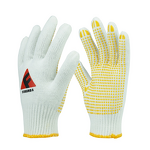 Work Gloves Manufacturer - Hot Sale Dot Plastic Dotted Yellow for Factory Work PVC Dot Line