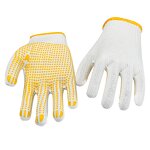 Work Gloves Manufacturer - FURUNDA Yellow Dotted PVC with Elastic Cuff Anti-Slip for Factory Industrial