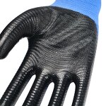 Work Gloves Manufacturer - FURUNDA FFRDN1024 Nitrile Coated U3 Polyester Oil/Acid/Alkali Resistant 13 Gauge