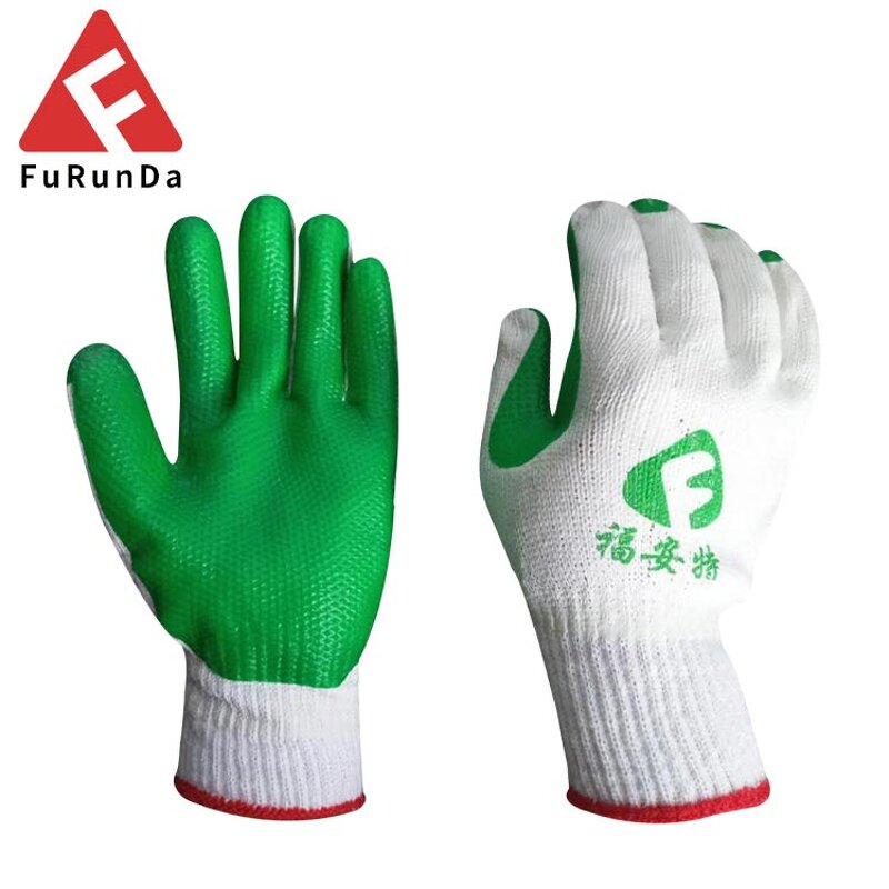 Work Gloves Manufacturer - 10-Gauge Rubber Latex Palm Coated Silicone-Free Powder-Free 25cm EN388 Certified