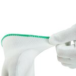 Work Gloves Manufacturer - Factory Direct PU Coated Palm Lightweight Flexible Abrasion Resistant Elastic Cuff