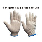 Work Gloves Manufacturer - Custom Reusable Cotton Knitted Breathable & Lightweight FURUNDA FRDC0808 24CM for Labor Safety