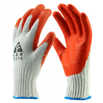 Industrial Rubber Gloves Manufacturer - 10 Gauge Smooth Flat Latex Orange 80 Gram Safety Coated