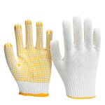 Work Gloves Manufacturer - FURUNDA Yellow Dotted PVC with Elastic Cuff Anti-Slip for Factory Industrial