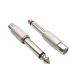 RCA AV Adapter - Manufacturer - Zinc Alloy Nickel Plated 6.35mm Mono Plug