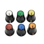 Potentiometer Knob - Manufacturer - 12*17mm Multicolor Knurled 6mm Shaft