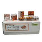 WAGO Splicing Connector - Manufacturer - 221-413 3 Way 4mm2 Lever Type