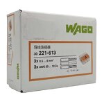 WAGO Splicing Connector - Manufacturer - 221-613 0.5-6mm2 Lever Type
