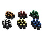 Potentiometer Knob - Manufacturer - 12*17mm Orange Plastic Knurled 6mm