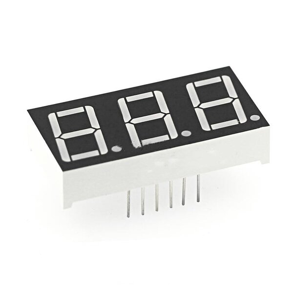 7 Segment LED Display - Manufacturer - 0.28" Red 3 Bit Common Cathode 12 PIN