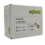 WAGO Inline Connector - Manufacturer - 221-2411 2 Way 4mm2 Lever Type