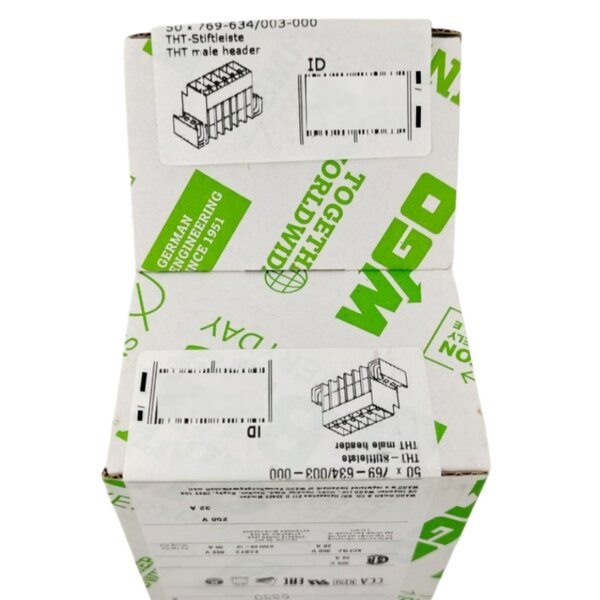 WAGO Terminal Connector - Manufacturer - 769-634/003-000 1.0x1.0mm 4-pole