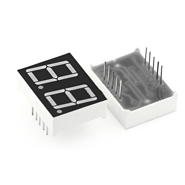 7 Segment LED Display - Manufacturer - 0.4" Red 2 Bit Common Cathode 10 PIN