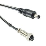 Power Cable Connector - Manufacturer - DC 5.5*2.1mm to GX12 4pin Shielded 18awg