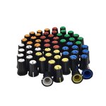 Potentiometer Knob - Manufacturer - 12*17mm Plastic Knurled 6mm Audio Volume