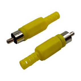 RCA Connector - Manufacturer - Audio Video AV Solder Yellow Plastic Handle