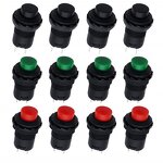 Push Button Switch - Manufacturer - DS428 12mm 2PIN Self-Locking Latching White