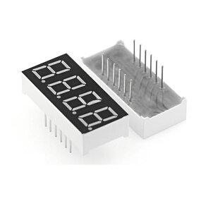 7 Segment LED Display - Manufacturer - 0.4" Red 4 Bit Common Anode 12 PIN
