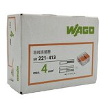 WAGO Splicing Connector - Manufacturer - 221-413 3 Way 4mm2 Lever Type