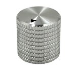 Potentiometer Knob - Manufacturer - 17*17mm Silver Aluminum 6mm Universal