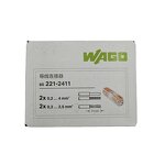 WAGO Inline Connector - Manufacturer - 221-2411 2 Way 4mm2 Lever Type