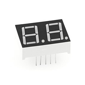 7 Segment LED Display - Manufacturer - 0.4" Red 2 Bit Common Anode 10 PIN