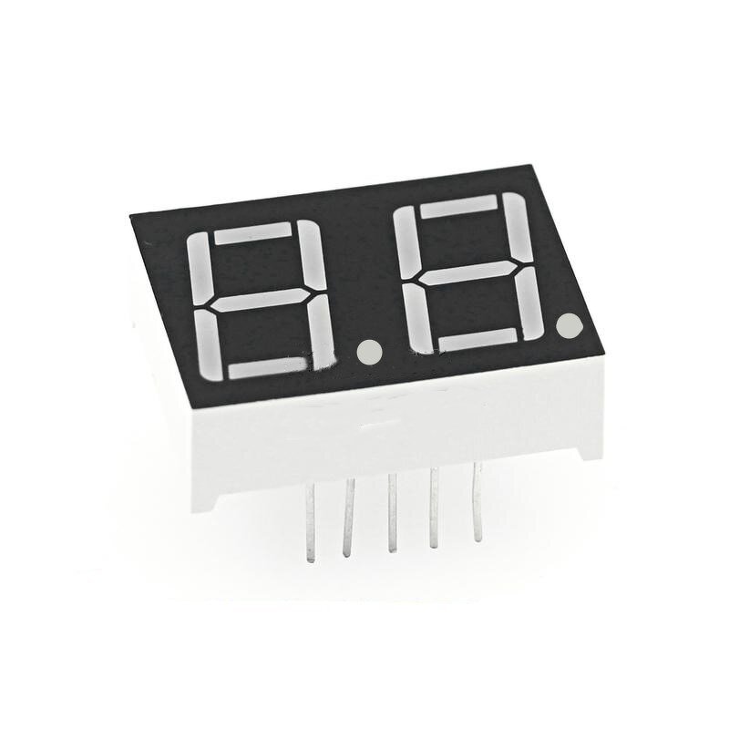 7 Segment LED Display - Manufacturer - 0.4" Red 2 Bit Common Anode 10 PIN